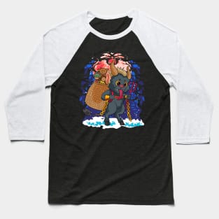 Krampus Christmas Kawaii Magna Art Baseball T-Shirt